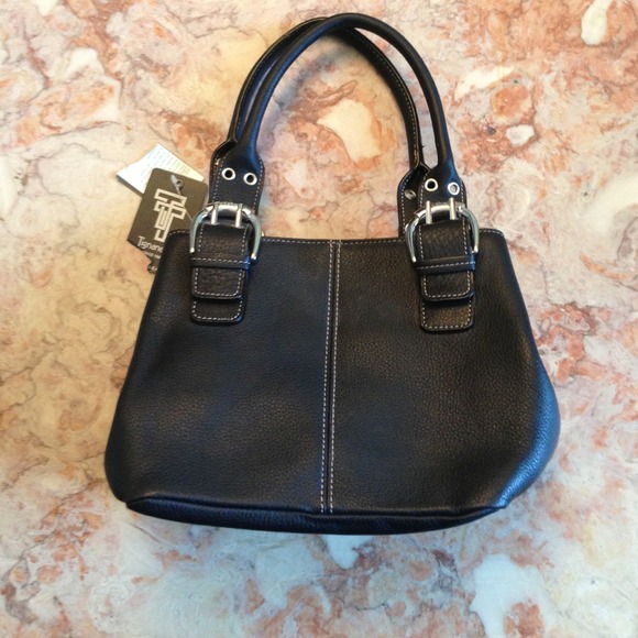 Handbags - Tiganello small black leather handbag.
