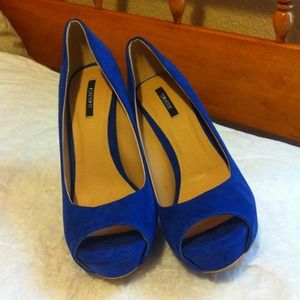 Blue high heels