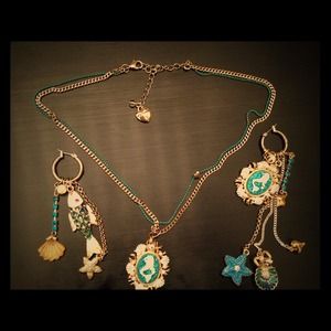 Betsy Johnson mermaid theme necklace set