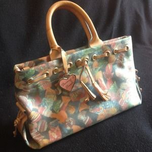 Authentic Dooney & Bourke candy patterned handbag