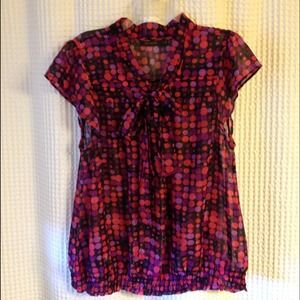 Sheer polka dot top from The Limited