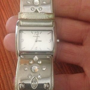 Silver fossil watch. Hold for cococupcakes!!!!