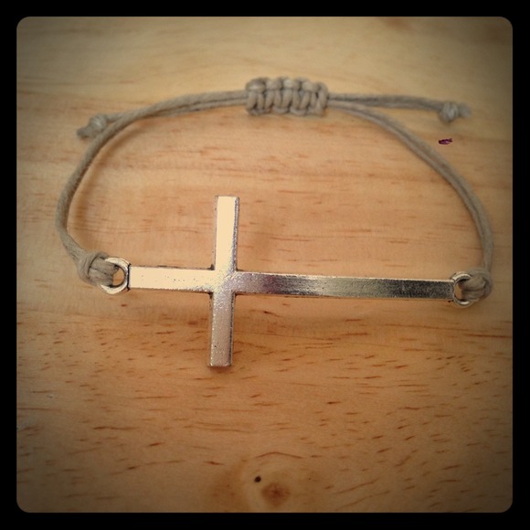 Cross Connector Adjustable Bracelet Natural Hemp