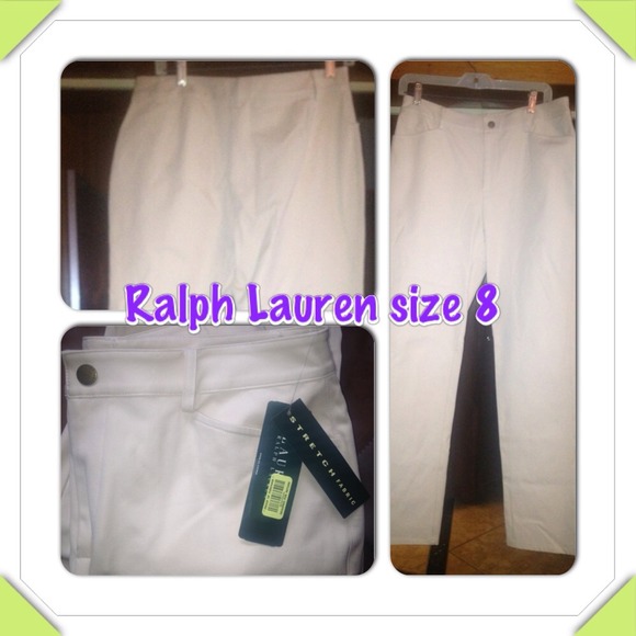 Ralph Lauren womens stretch khaki pants size 8!