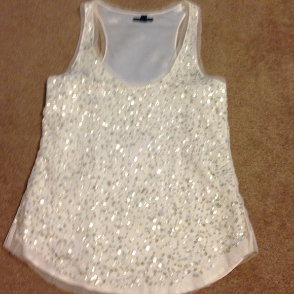 American Eagle Large Sequin Tank Top