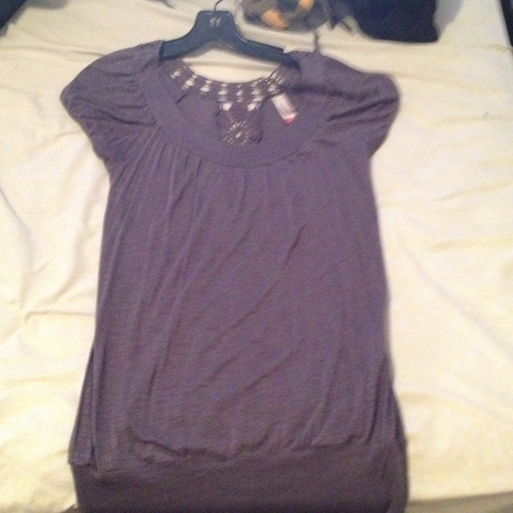 Grey dress open back