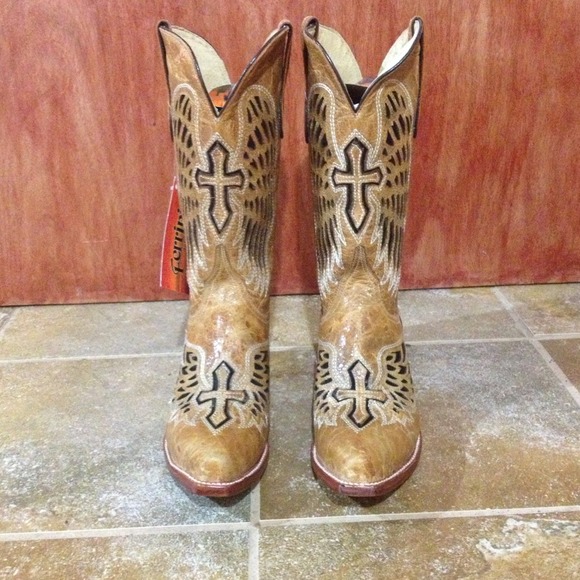 🚫SOLD LOCAL🚫 COWGIRL BOOTS ANGEL LAZER - Picture 2 of 4