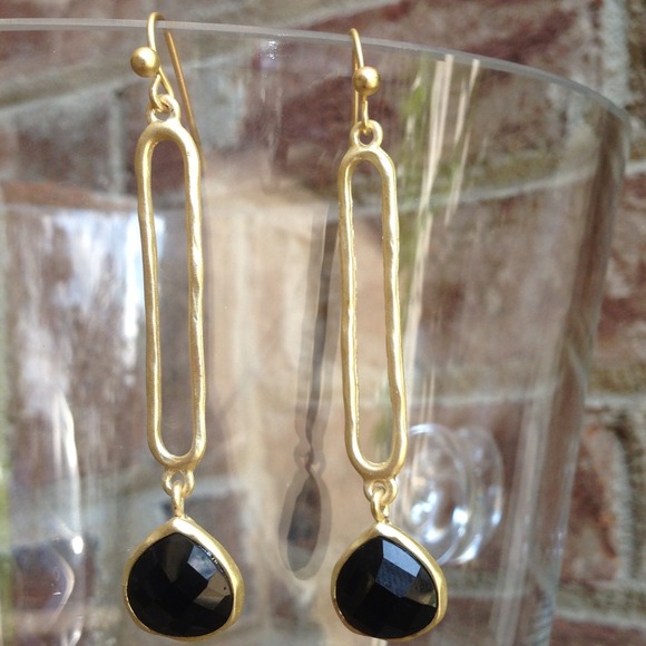 BUNDLE ELAINE Jet Black & Hammered Gold Pin Shape