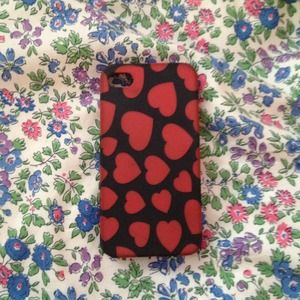J Crew heart 4/4s phone case