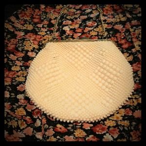 Vintage small pearl clutch