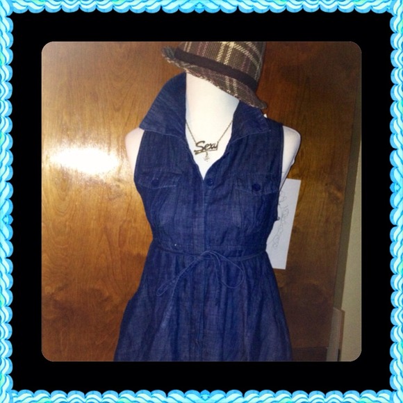 Blue Denim Bubble Bottom Dress
