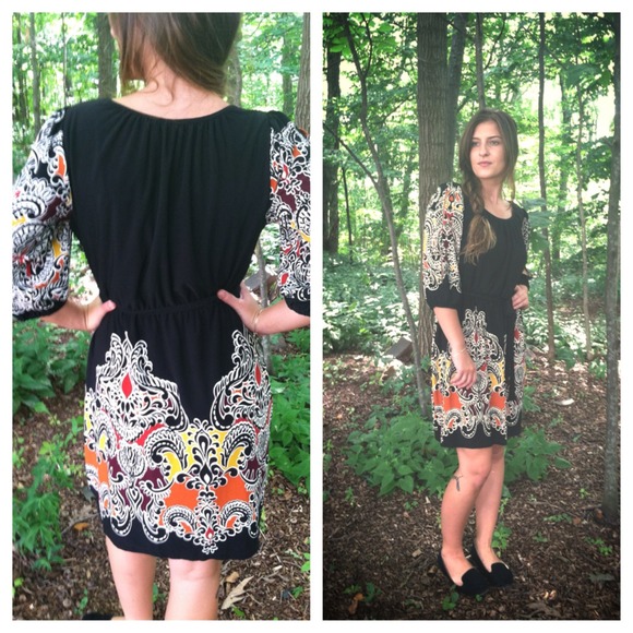BUNDLED  cute floral tribal Aztec dress