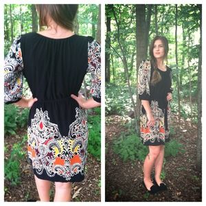 BUNDLED cute floral tribal Aztec dress