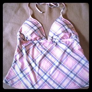 Daffy tankini suit! Light pink w/ jean like shorts