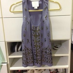 Plum formal tank top with sequins