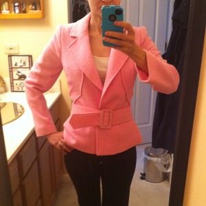 Light pink Luca Luca Belted Blazer