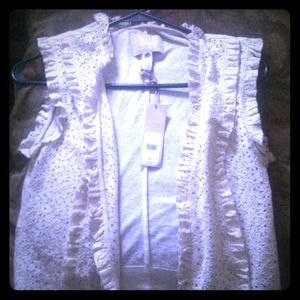 Cream colored banana republic vest