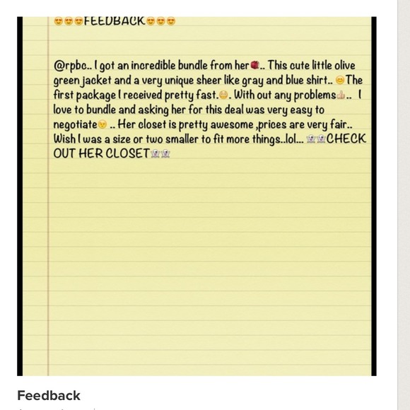 Feedback from a happy customer