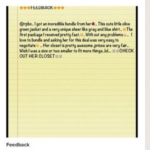 Feedback from a happy customer