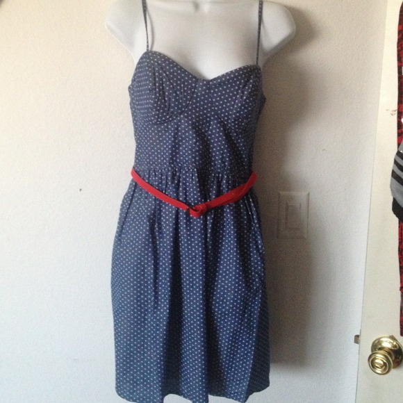 ❌SOLD❌ spaghetti strap dress in denim blue