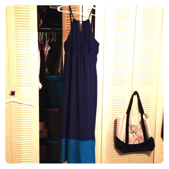 Old navy maxi dress blue and light blue