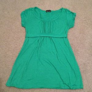 Wet Seal green striped tee