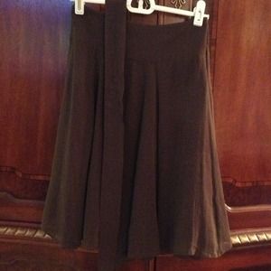 theory brown skirt