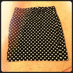 Polka dot pencil skirt