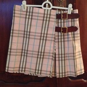 burberry pink plaid skirt