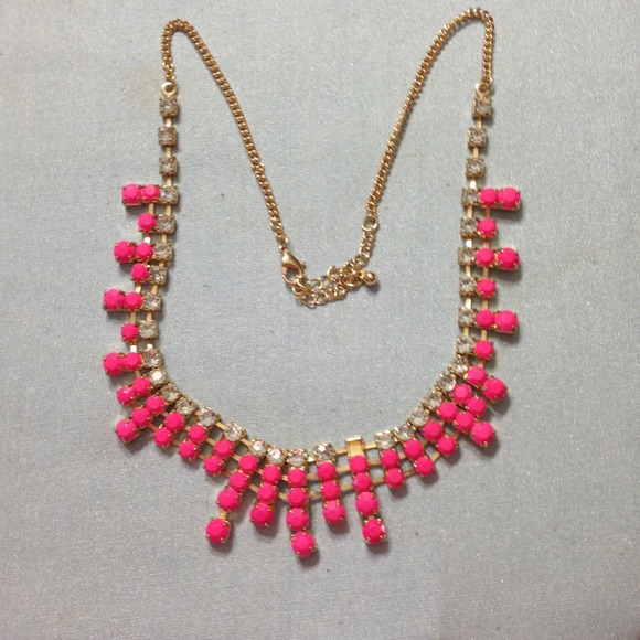 Neon pink necklace- H&M