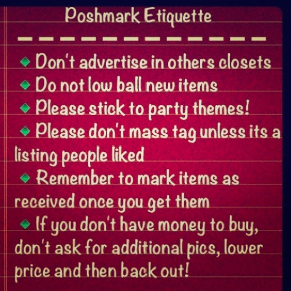 Posh etiquette - Picture 1 of 2