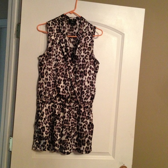 Leopard print jump suit