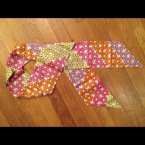 Bright vintage flower scarf