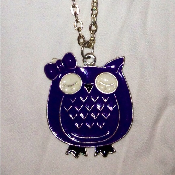 Purple owl pendant from Hot Topic
