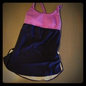 Lululemon Open Your Heart Tank (purple & navy)