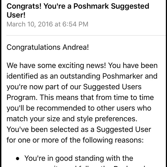 🎉Poshmark Suggested User and Ambassador! - Picture 2 of 5