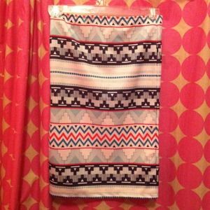 Aztec print skirt