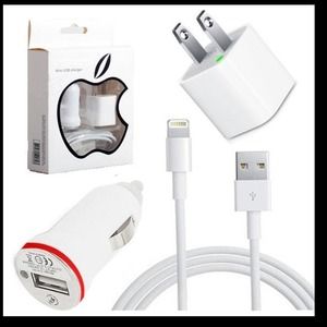 3 in 1 cable/wall and car charger for iphone 5