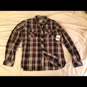 Levi's flannel modern button up medium shirt