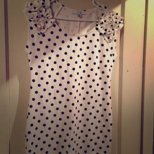 🚩SOLD🚩☀Cute blue and white polka dots dress