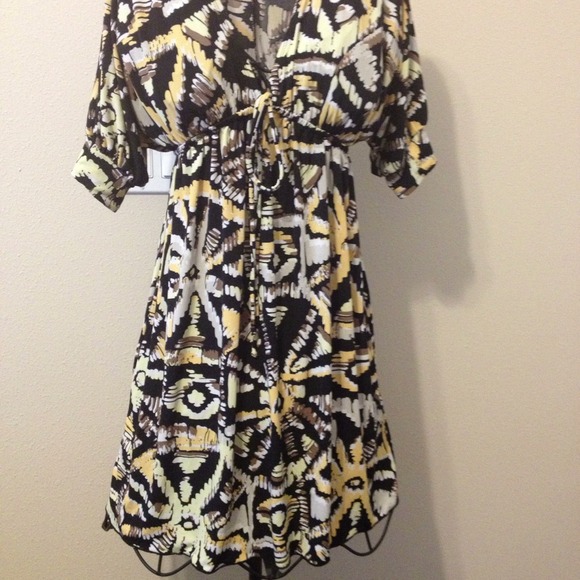Yellow Multi Color Tunic/Dress Size S/M - Picture 3 of 4