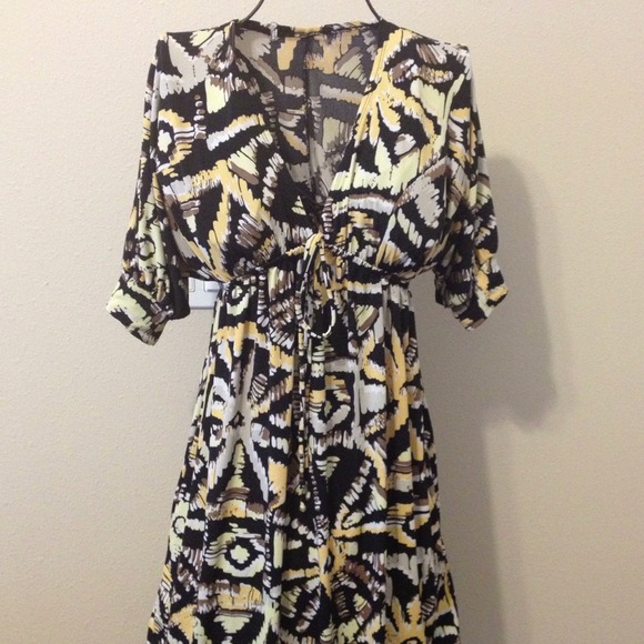 Yellow Multi Color Tunic/Dress Size S/M - Picture 4 of 4