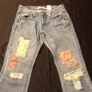 Levi's Slouch 513 Colorful Patches