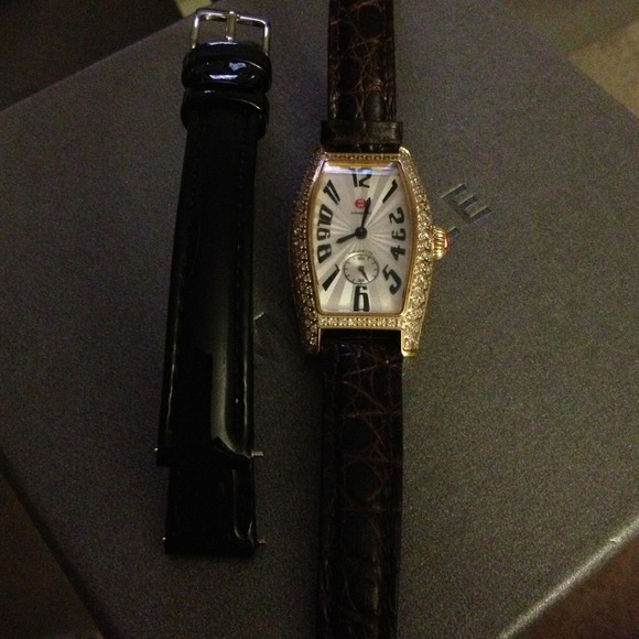 Michele Diamond Coquette Gold Tone Watch - Picture 3 of 3