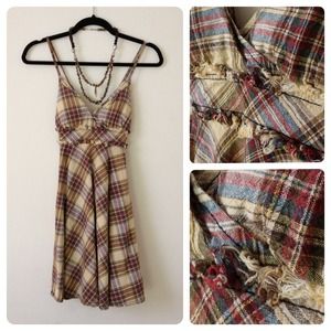 Size Small (4/6) Free People Plaid Sun Dess