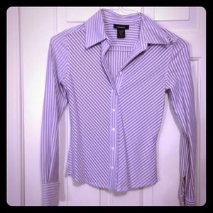 Purple and white Stripe shirt