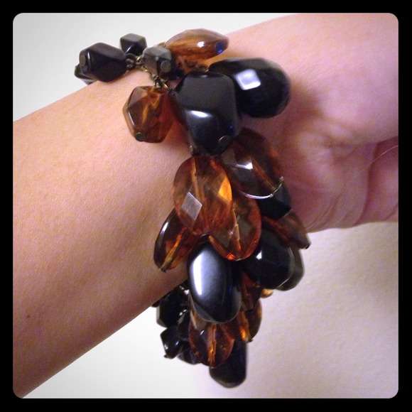 Toggle black and brown bracelet
