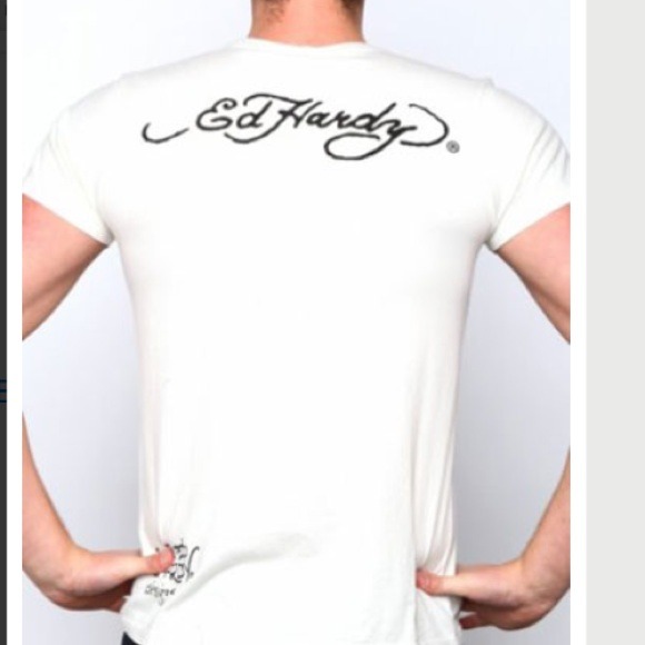 White Ed hardy shirt - Picture 2 of 3