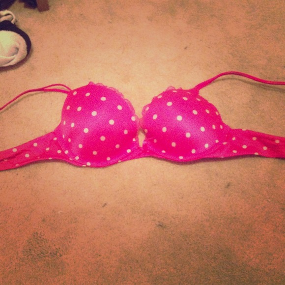 Victoria's Secret hot pink w/ polka dots bra!