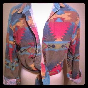 Vintage tribal long sleeve top